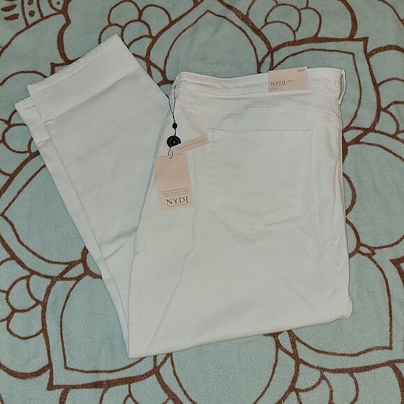 NYDJ Sheri Skinny Ankle Jeans Optic White NWT Plus Size 28 28W - Picture 5 of 10